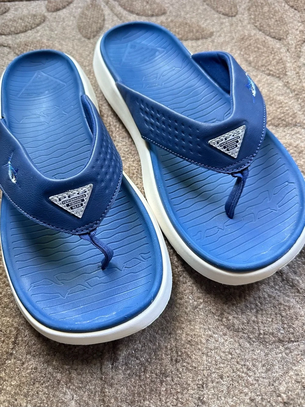 Columbia Men's Boatside Fish PFG Flip Flops Size 10